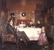 William Orpen A Bloomsbury Family oil on canvas